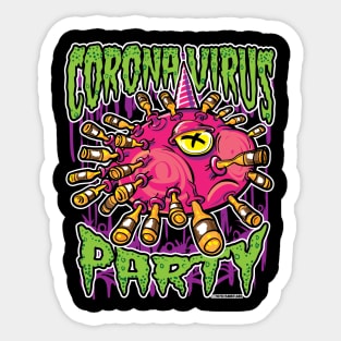 CoronaVirus ConVid-19 Party Sticker